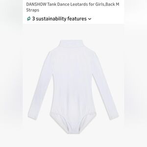 Girls' White Long Sleeve Dance Leotard – Classic Studio Essential